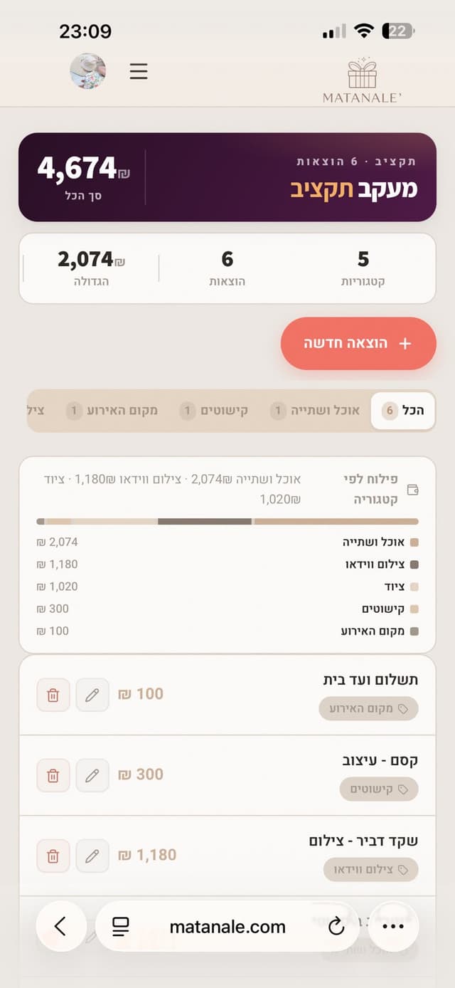 מעקב הוצאות